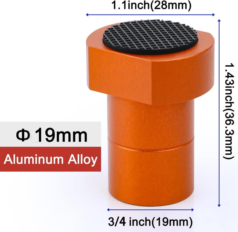 ViewReal 8-Pack 3/4" Aluminum Bench Dogs Non-Slip Bench Dog Clamps Accessories for MFT Workbench, Woodworking & DIY Projects (19mm Orange) - Image 3